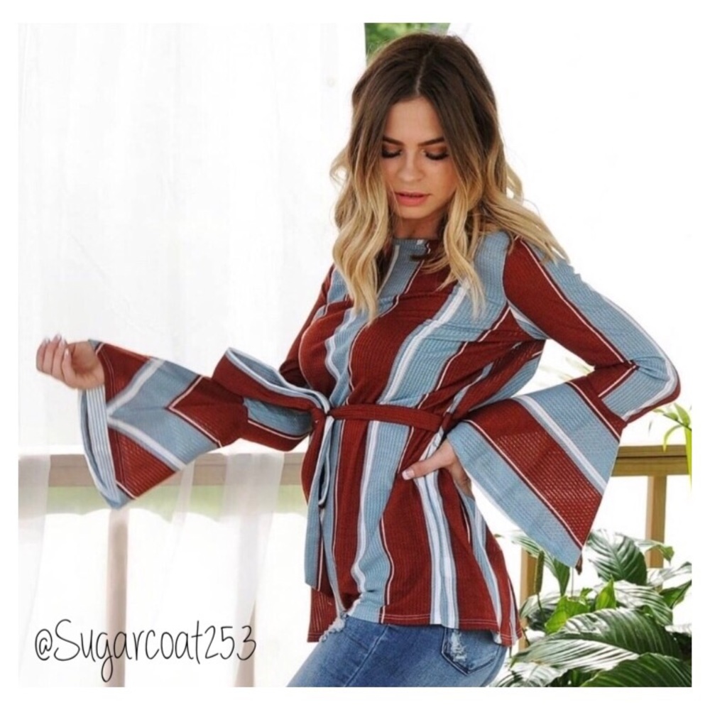 •Vine & Love• Long Sleeve Waffle Knit Top